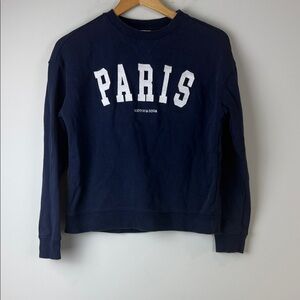 Scotch & Soda Deep Blue Paris Sweatshirt Size Extra Small